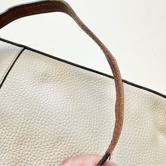 Dooney & Burke Cream Pebble Grain Lexington Shoulder Tote Bag - Picture 13 of 15